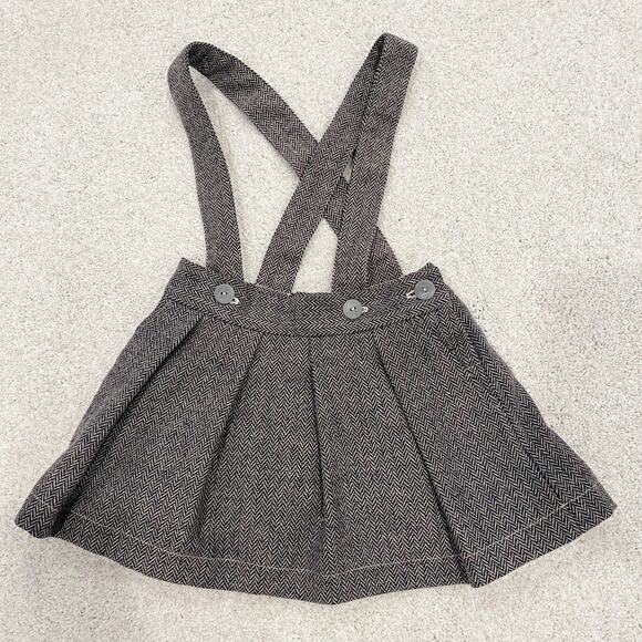 Girls 3T Bundle of Il Porticciolo Wool Herringbone Skirt and Hope & Henry Dress - Picture 2 of 15